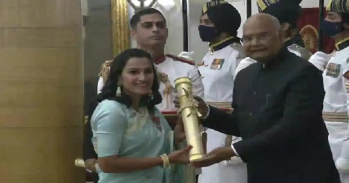 Women's hockey team captain Rani Rampal conferred with Padma Shri award